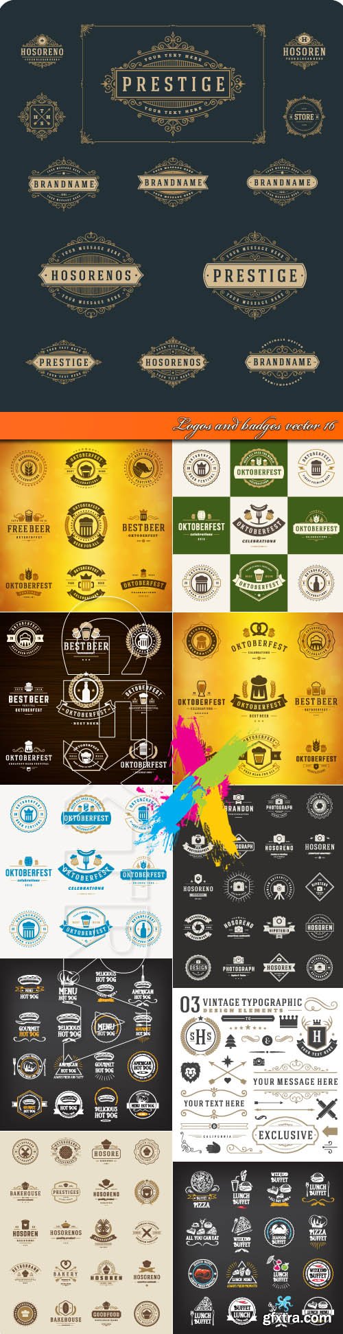 Logos and badges vector 16