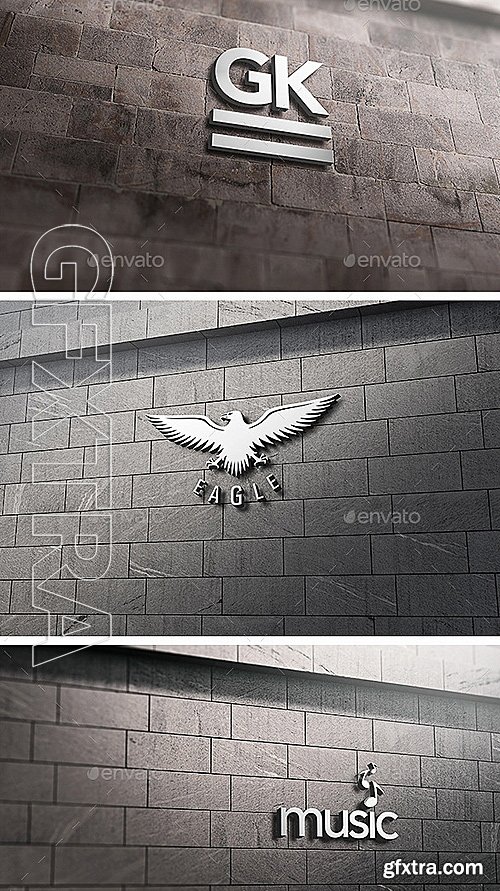 GraphicRiver - 3D Logo Signage Wall Mock Up 12656394