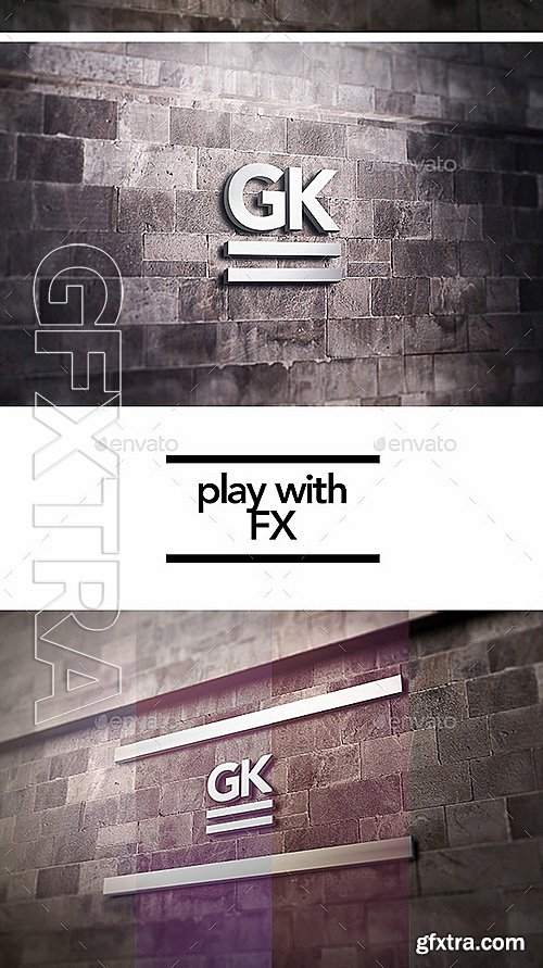 GraphicRiver - 3D Logo Signage Wall Mock Up 12656394