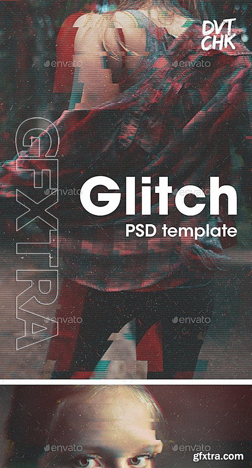 GraphicRiver - Glitch Photoshop Photo Template 12606269