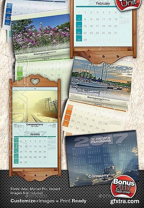 GraphicRiver - 2016 Wall Calendar - 15 Months + Cover 12744636