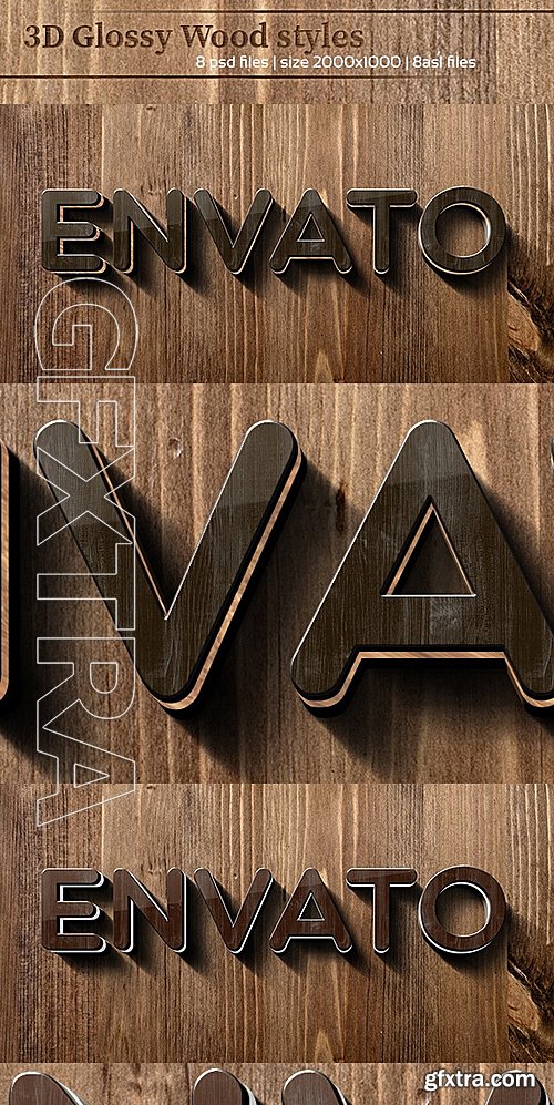 GraphicRiver - Glossy Wood 3D Style 12778310