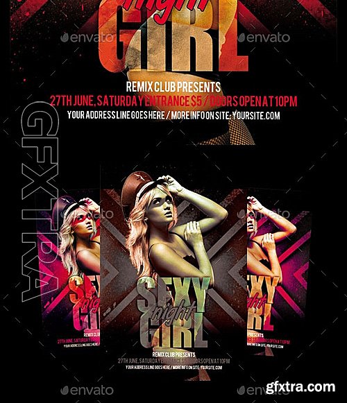 GraphicRiver - Sexy Girl Night Flyer Template 12766164