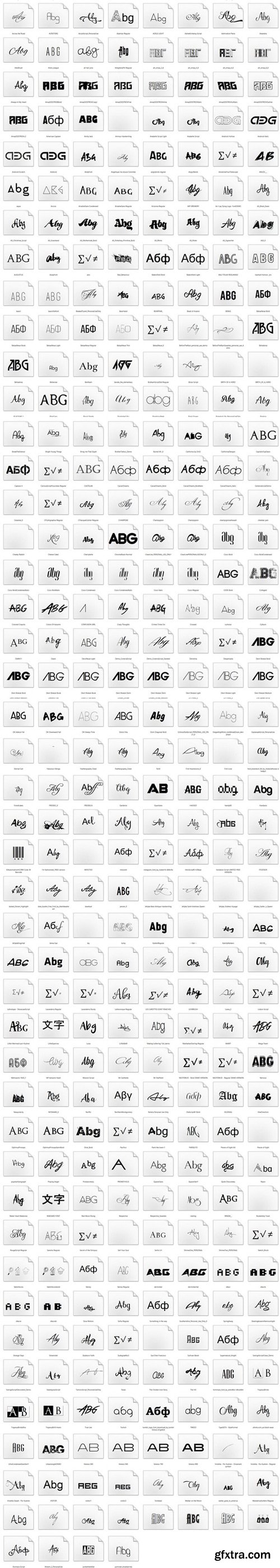 Mega 384 Fonts Pack