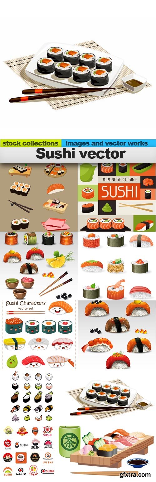 Sushi vector, 10 x EPS