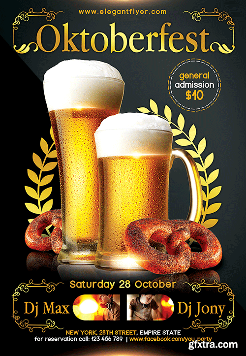 Oktoberfest 3 Flyer PSD Template + Facebook Cover