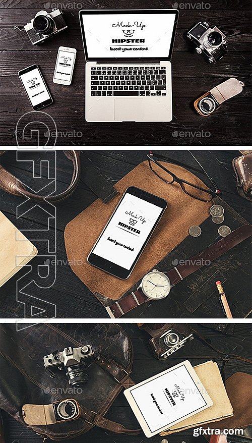 GraphicRiver - 13 Devices Hipster Mock-Ups Vol2 12592666