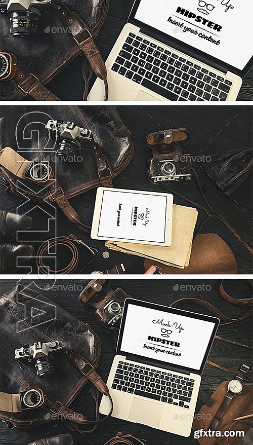 GraphicRiver - 13 Devices Hipster Mock-Ups Vol2 12592666