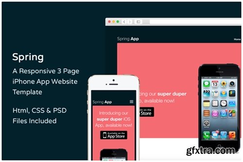 Spring - iPhone App Website Template - CM 4936