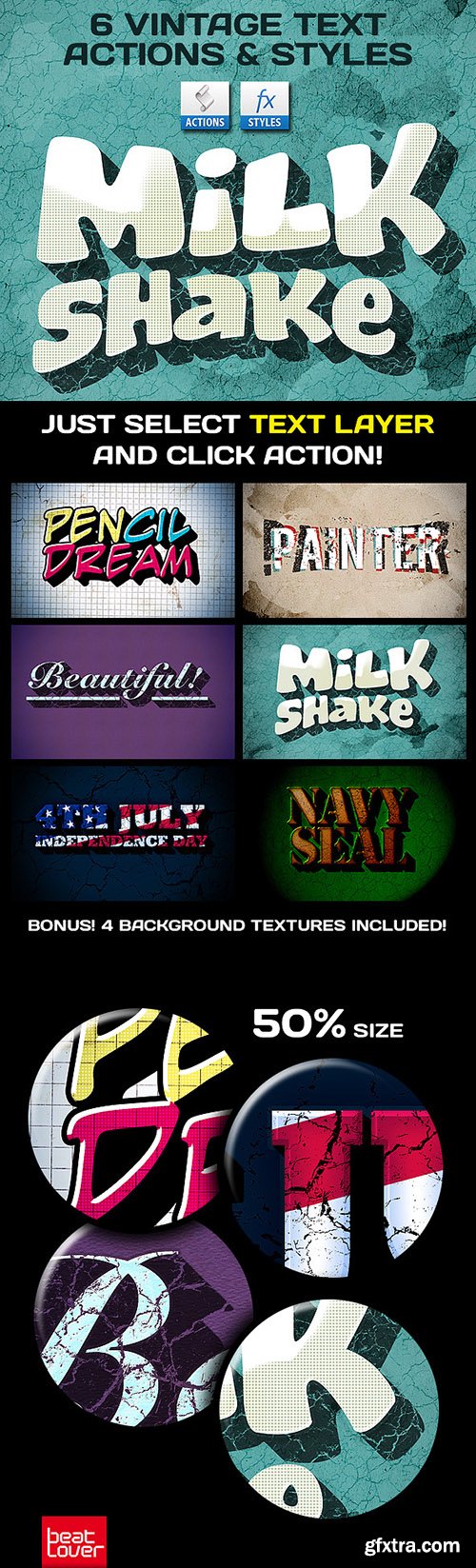 Graphicriver Vintage Text Actions / Styles / Textures Bundle 309272