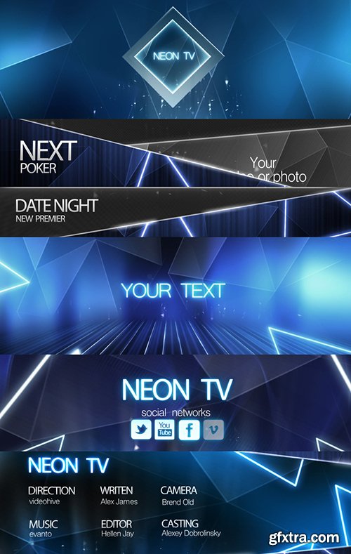 Videohive Neon TV Broadcast Package 12318357