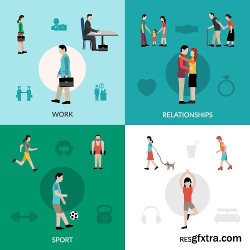 Templates flat design concept vector 60