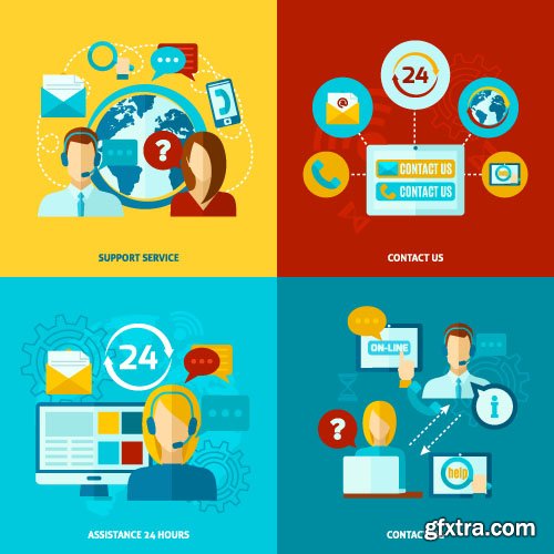 Templates flat design concept vector 60