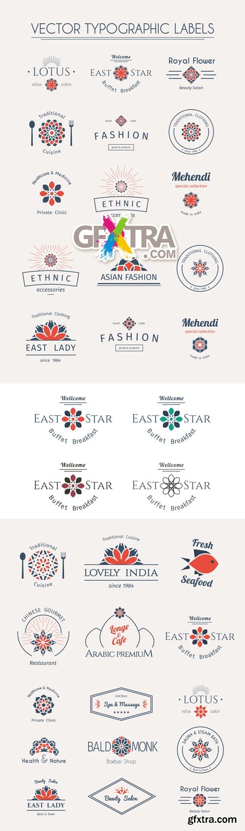 Ethnic Style Logo Design Vector