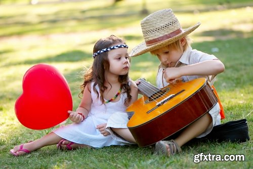 Collection of children with child guitar musical instrument 25 HQ Jpeg