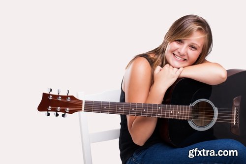 Collection of children with child guitar musical instrument 25 HQ Jpeg