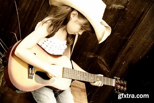 Collection of children with child guitar musical instrument 25 HQ Jpeg