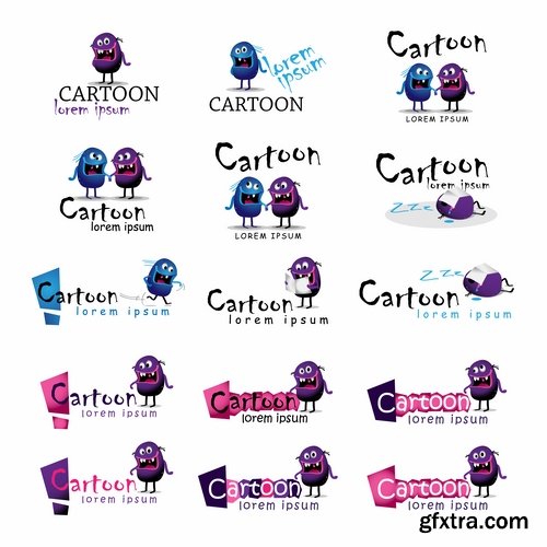 Collection picture vector logo illustration of the business campaign #13-25 EPS