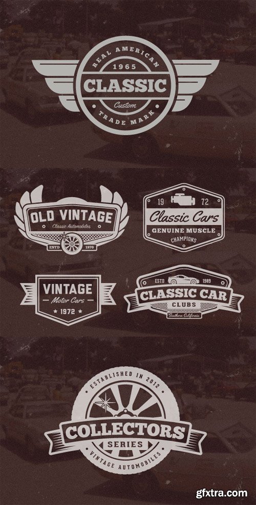 Vintage Car Vector Badges