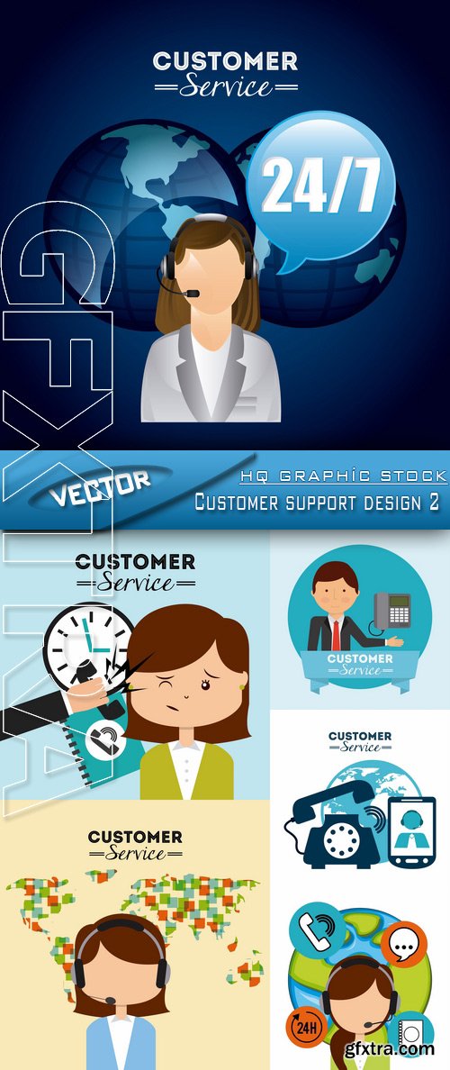 Stock Vector - Customer support design 2