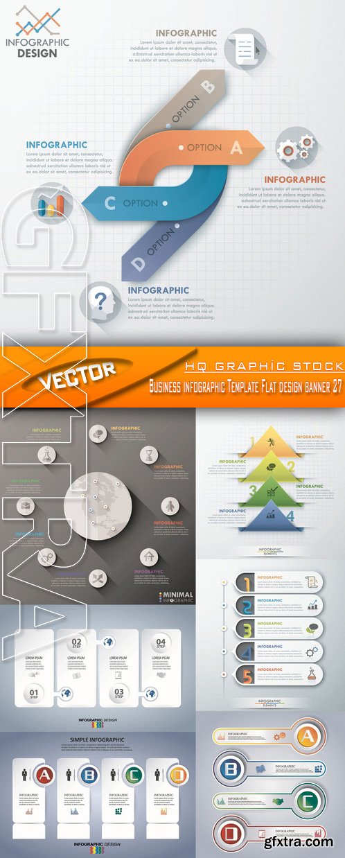 Stock Vector - Business infographic Template Flat design banner 27