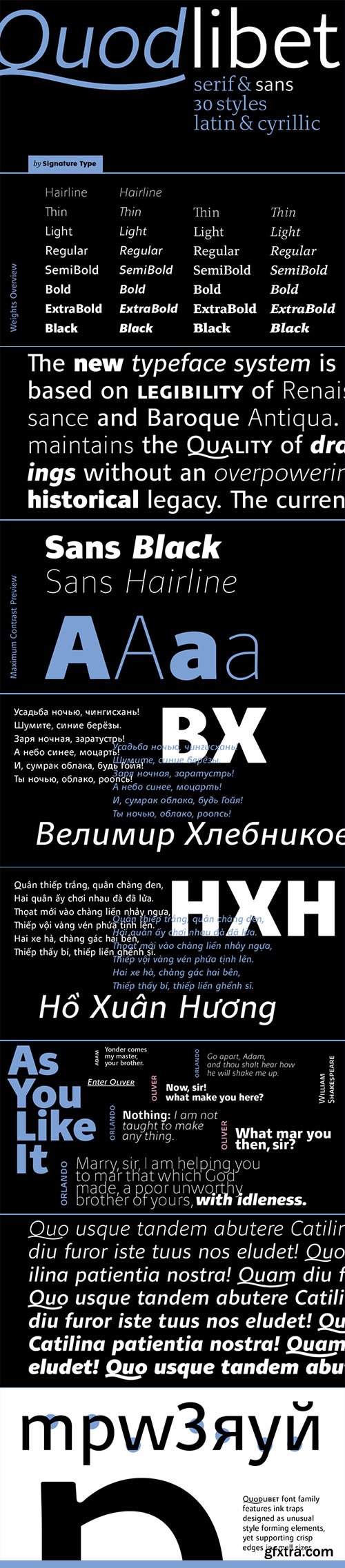 Quodlibet Sans - The New Universal Typeface 16xOTF $350