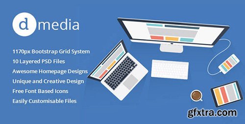 ThemeForest - dMedia v1.0 - Multi Purpose HTML5 Creative Template - 11993833