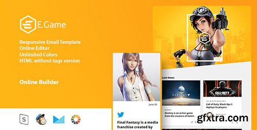 ThemeForest - E.Game v1.0 - Responsive Email Template + Online Editor - 12199337