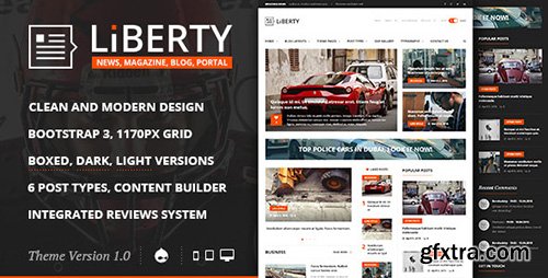 ThemeForest - Liberty News v1.0 - Magazine, Blog Drupal Theme - 12188270