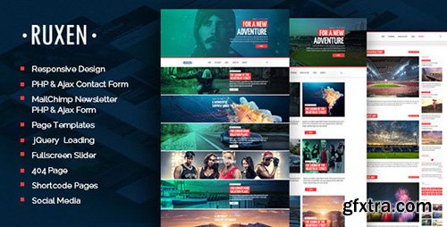 ThemeForest - Ruxen v1.0 - Responsive Blog & Magazine HTML Template - 12061381