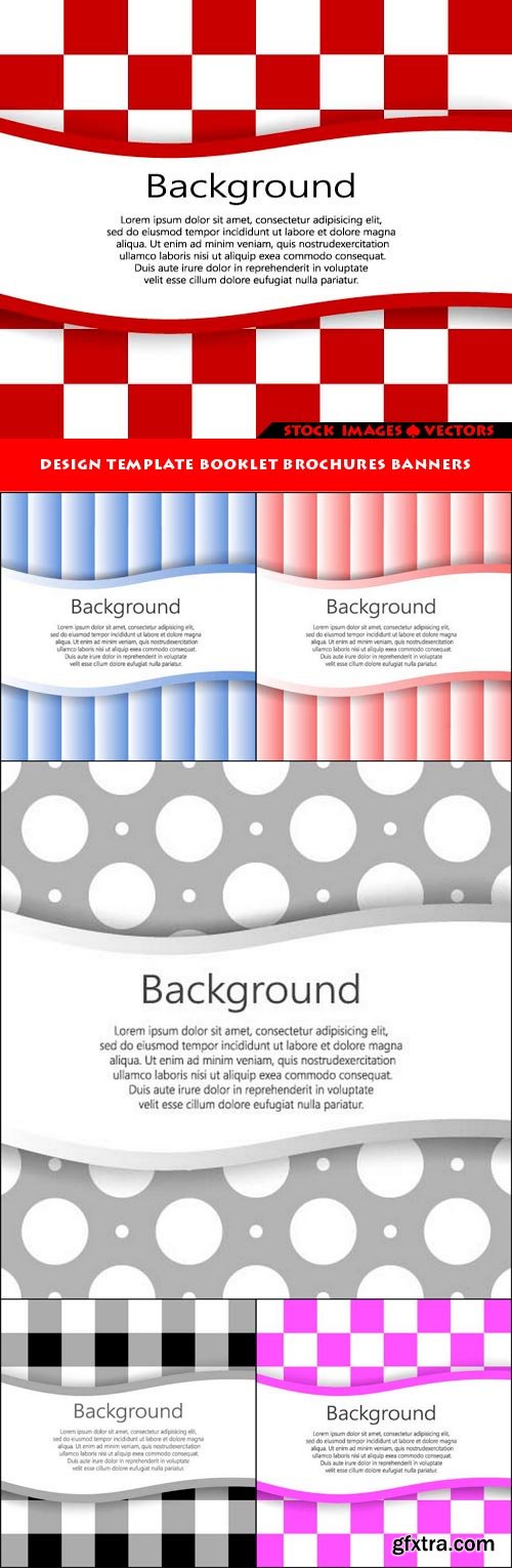 Abstract background design template booklet brochures banners 6x EPS