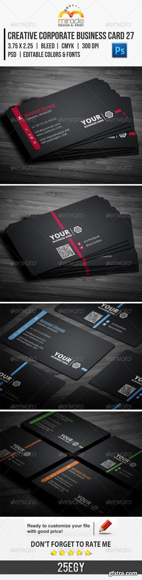 GraphicRiver - Creative Corporate Business Card 27 6383493