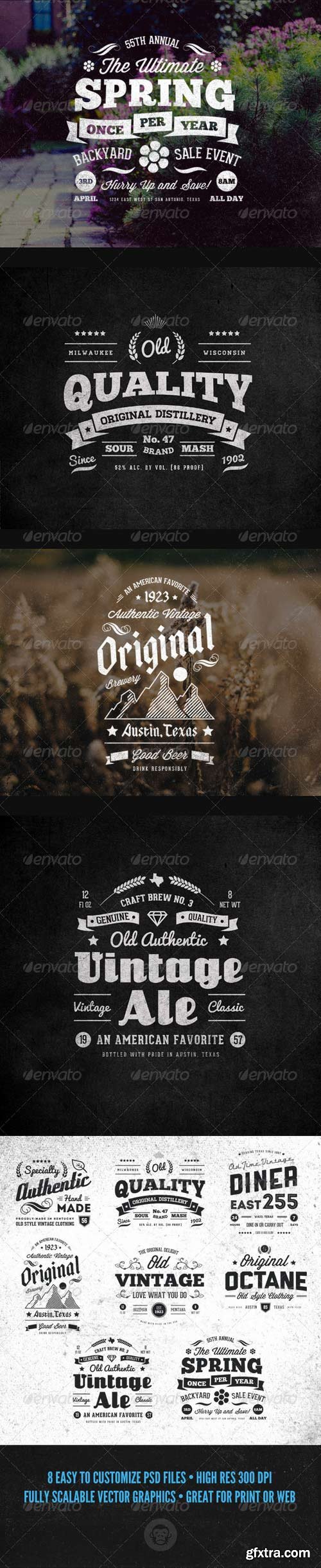 GraphicRiver - Vintage Labels and Logos Collection 3 7200643