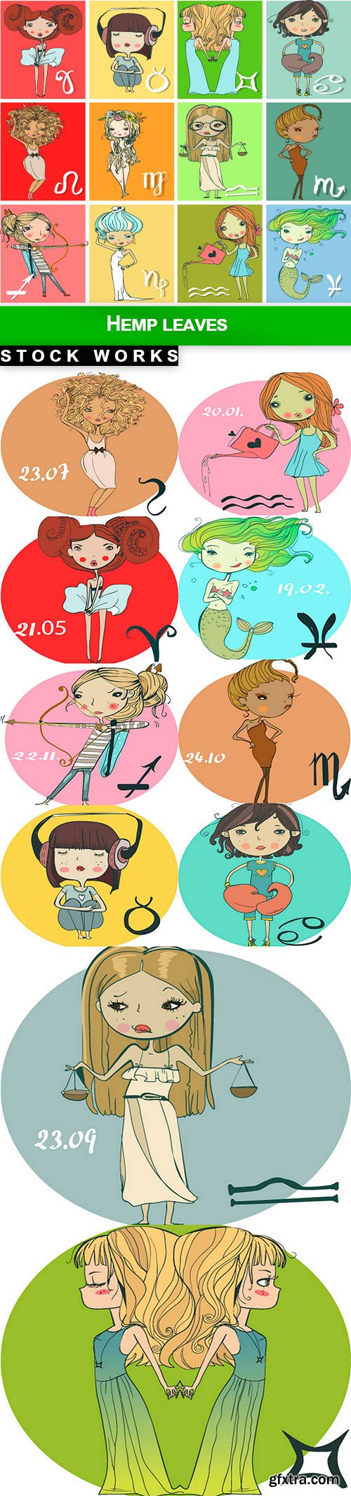 Horoscope girls - 11 EPS
