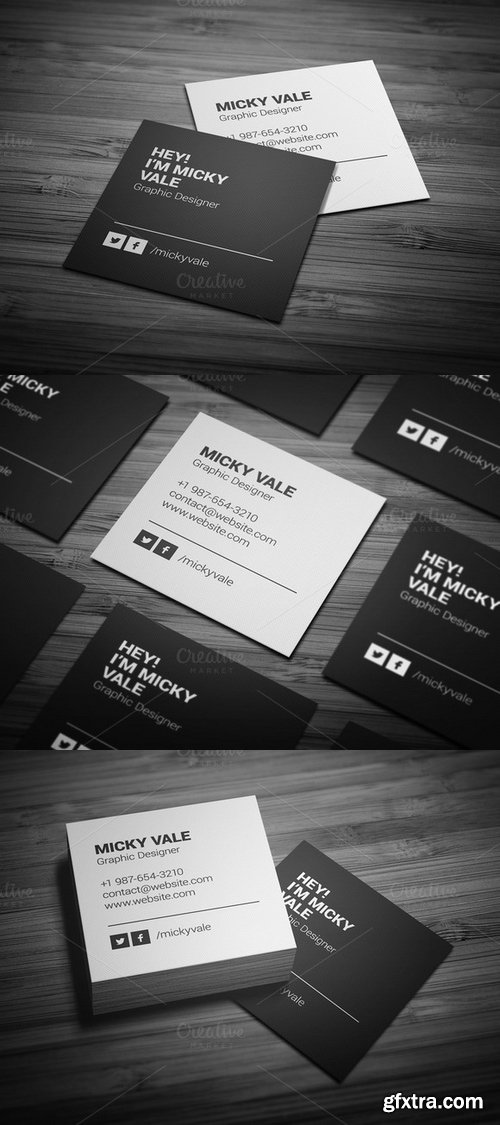 CM - Black & White Business Card 155481