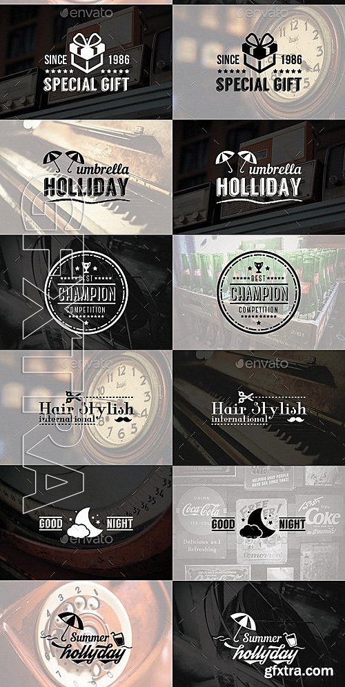 GraphicRiver - 87 Vintage Badges and Stickers - Bundle Vol1 12737546