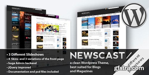 ThemeForest - Newscast 4 in 1 v2.1 - Wordpress Magazine and Blog - 91058