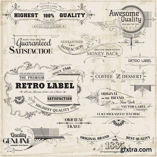 Retro Vintage Labels 2, 25xEPS
