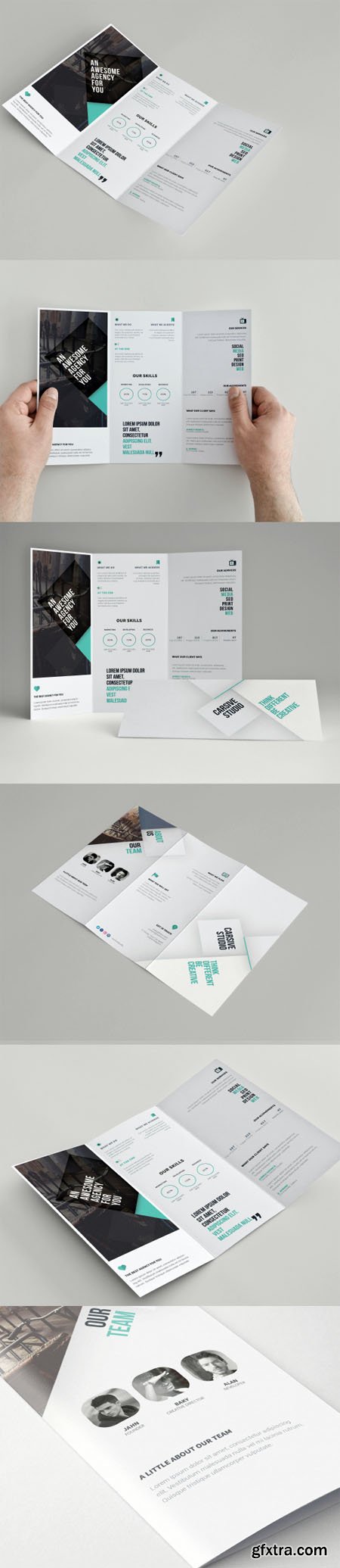 Corporate Tri-fold Brochure PSD Template