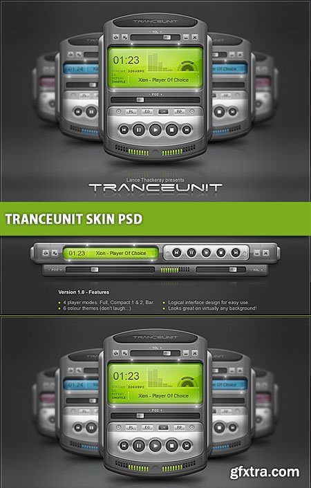 Tranceunit Skin PSD Templates