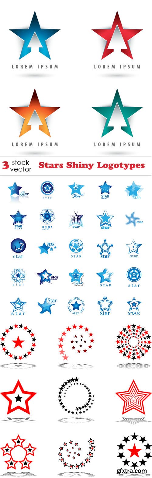 Vectors - Stars Shiny Logotypes