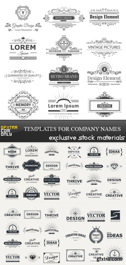 Templates for Company Names - 5xEPS