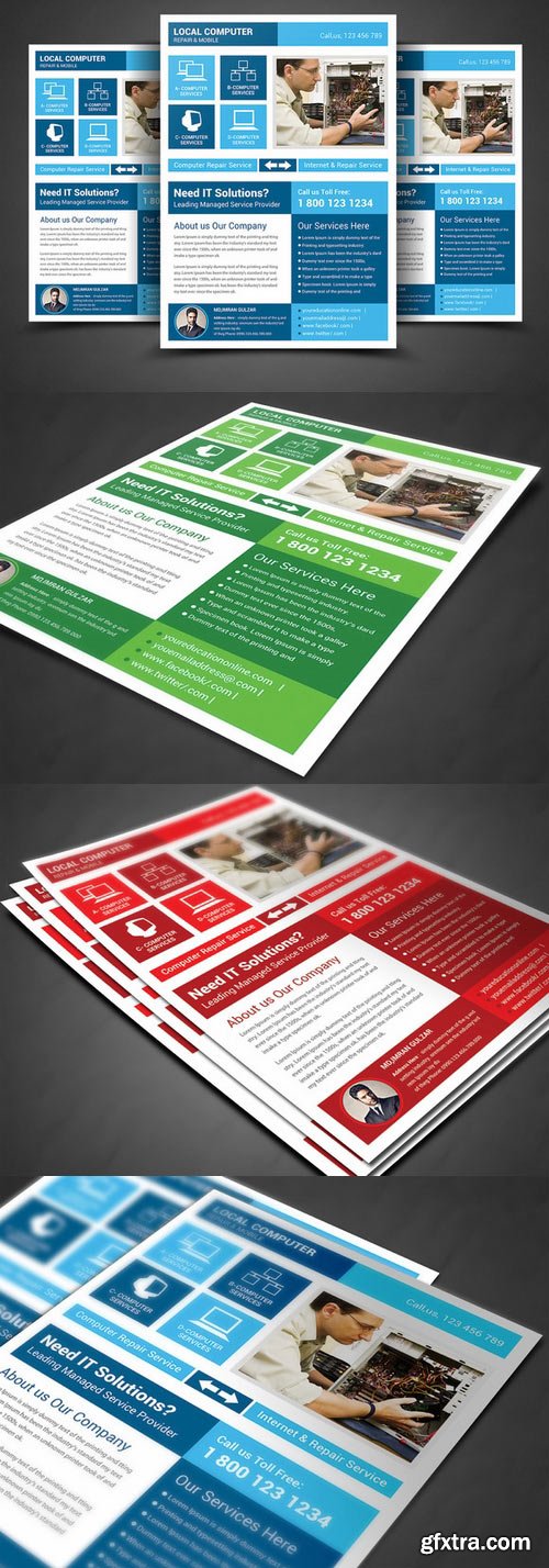 CM - Computer Repair Service Flyer Template 290474