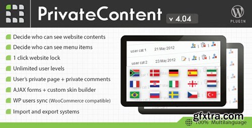 CodeCanyon - PrivateContent v4.042 - Multilevel Content Plugin - 1467885