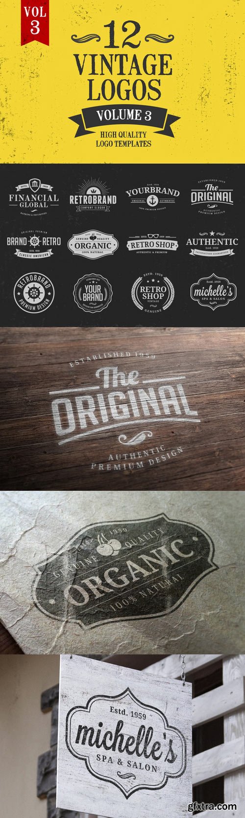 CM - Vintage Logo Design Templates Vol. 3 231194