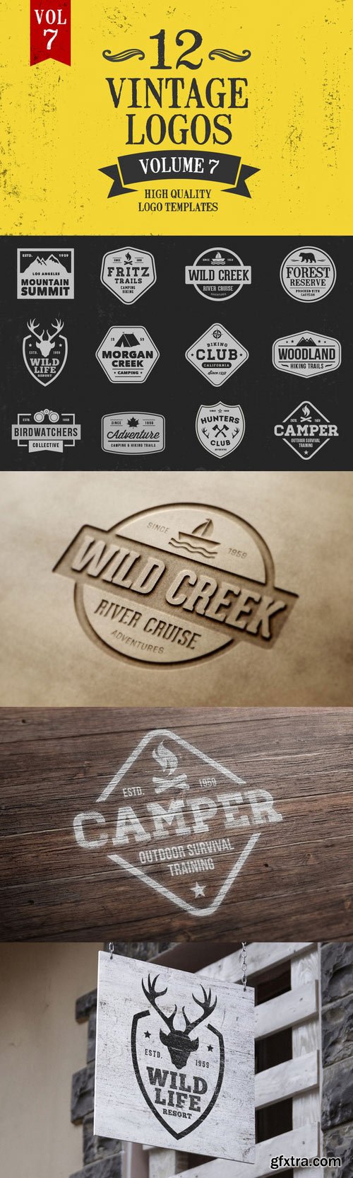 CM - Vintage Logo Design Templates Vol. 7 257585