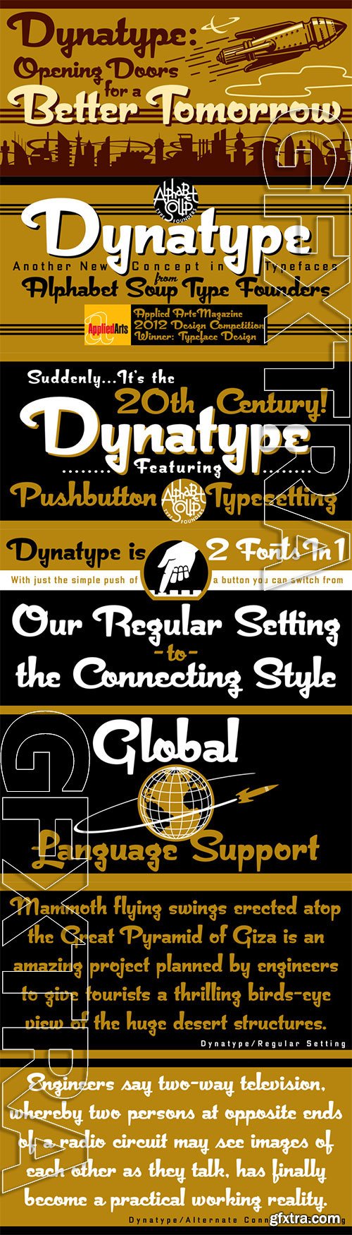 Dynatype - New Concept in Typeface OTF $60