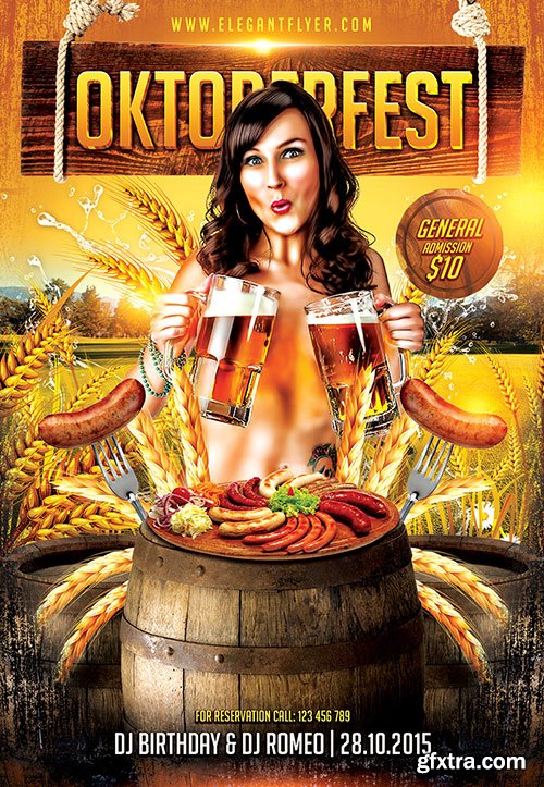 Oktoberfest 4 Flyer PSD Template + Facebook Cover