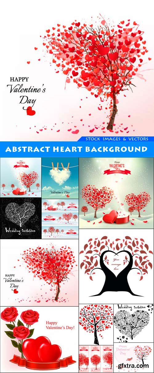 Abstract heart background 12X EPS