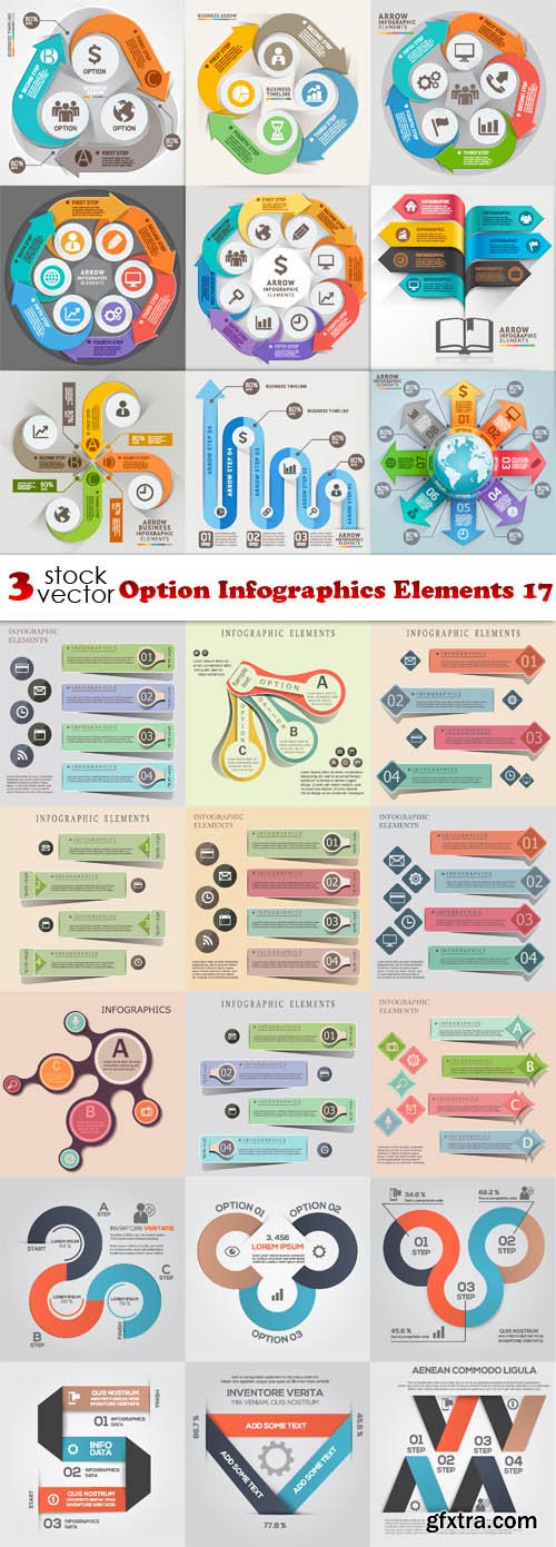 Vectors - Option Infographics Elements 17